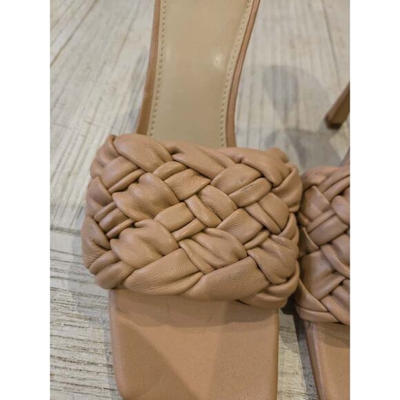 Marc Fisher Women's Draya Braided Heeled Sandals Brown Size 8M - Picture 2 of 6
